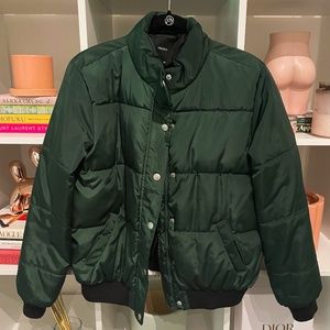 Forever 21 Dark Green Bomber Jacket
